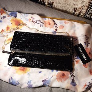 NWT Steve Madden black clutch